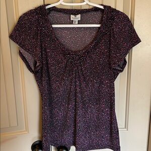 Worthington Polka-Dot Top EUC